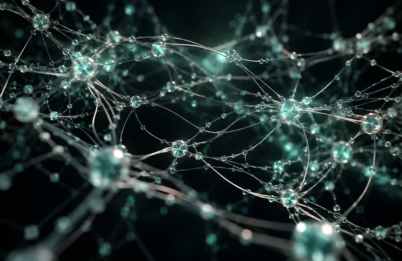 Abstract neural network with layered points of light